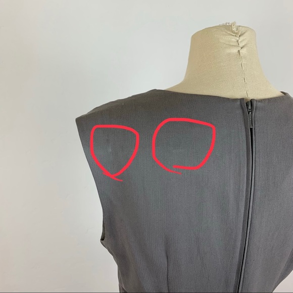 Anthropologie HD in Paris Grey Silk Bow Dress - Picture 6 of 8